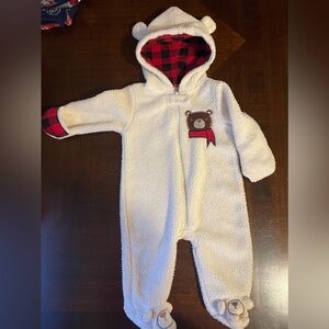 Baby Gear White and Red Bear One Piece